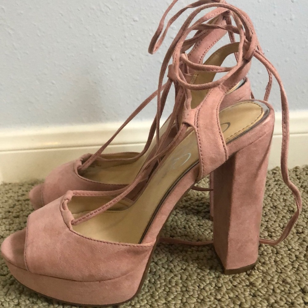 Jessica Simpson Pink Strappy Open-toed Pumps